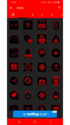 Black and Red Icon Pack Free android App screenshot 3