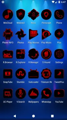 Black and Red Icon Pack Free android App screenshot 4