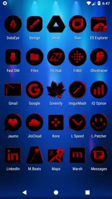 Black and Red Icon Pack Free android App screenshot 5