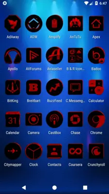 Black and Red Icon Pack Free android App screenshot 6